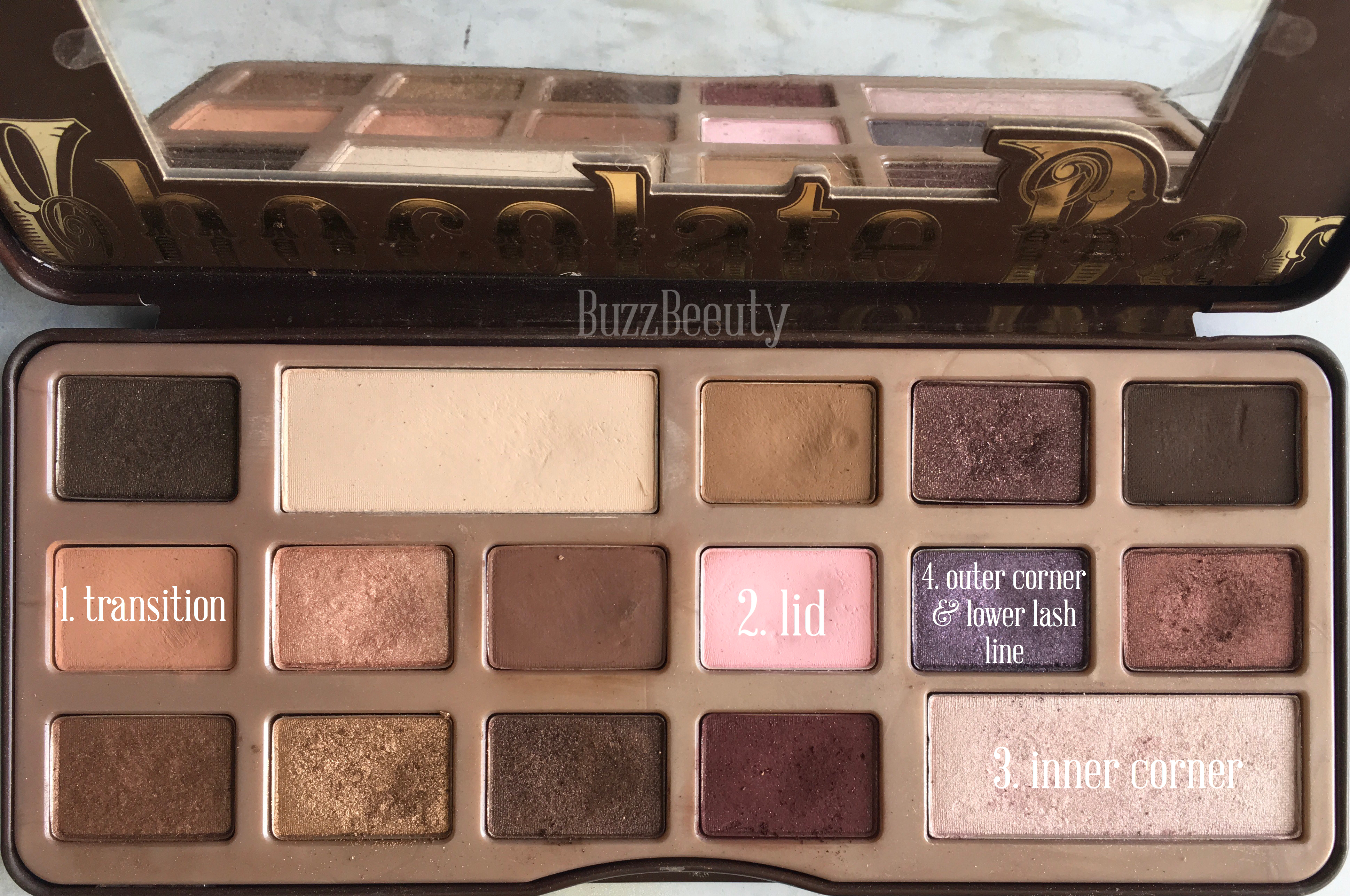 too faced chocolate bar look