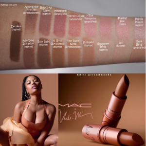 MAC X Nicki Minaj Limited Edition nude lipstick collection in shades Nicki's Nude and The Pink Print