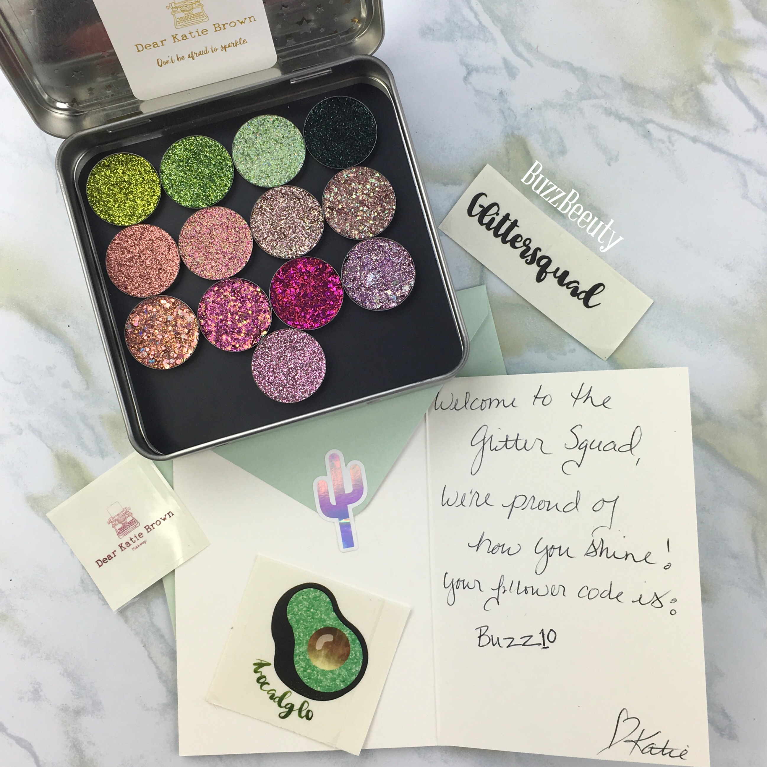 Dear Katie Brown Pressed Glitters Palette 