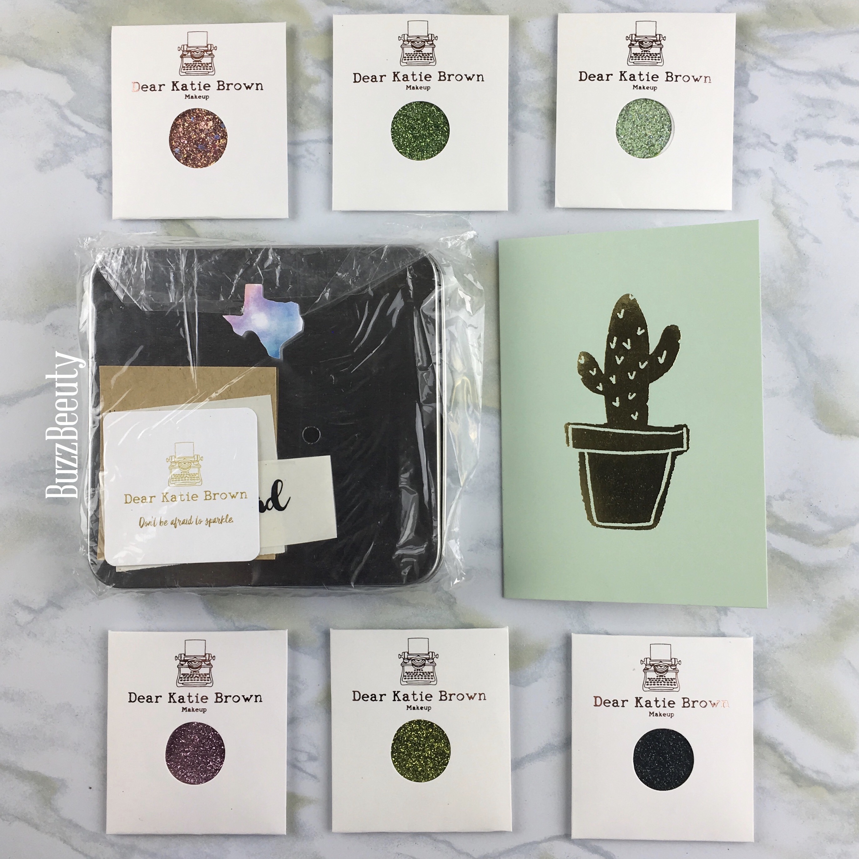 Dear Katie Brown Pressed Glitter Packaging and Palette