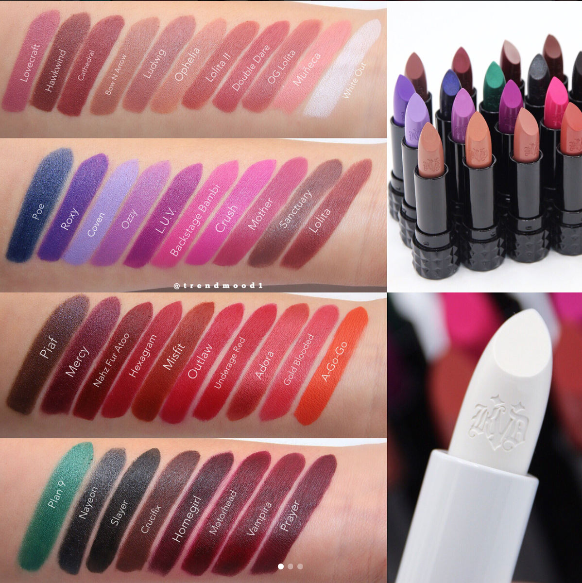 Kat Von D Beauty Studded Kiss Lipstick Creme Swatches, Review and Release Date
